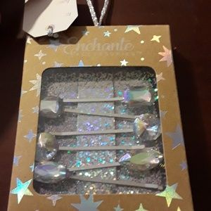 Set of 4 Enchante Iridescent Hair Clips New